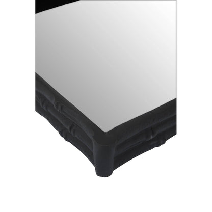Hiba Black Finish Bamboo Effect Mirrored Tray
