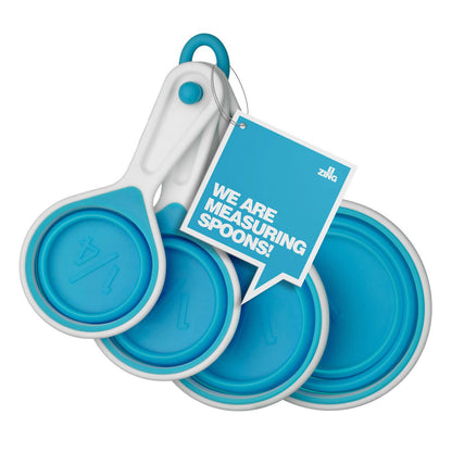 Zing Blue Collapsible Silicone Measuring Cups
