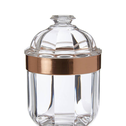 Guan Small Rose Gold Acrylic Storage Jar