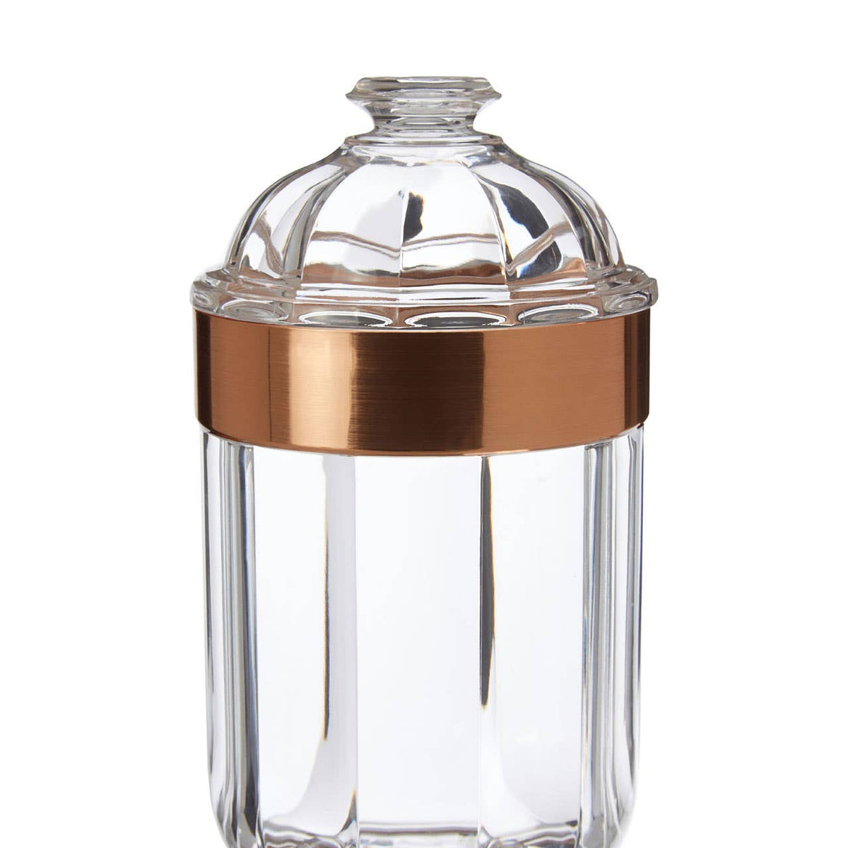 Guan Medium Rose Gold Acrylic Storage Jar