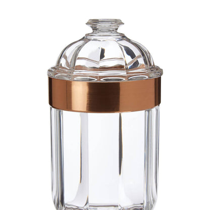 Guan Medium Rose Gold Acrylic Storage Jar
