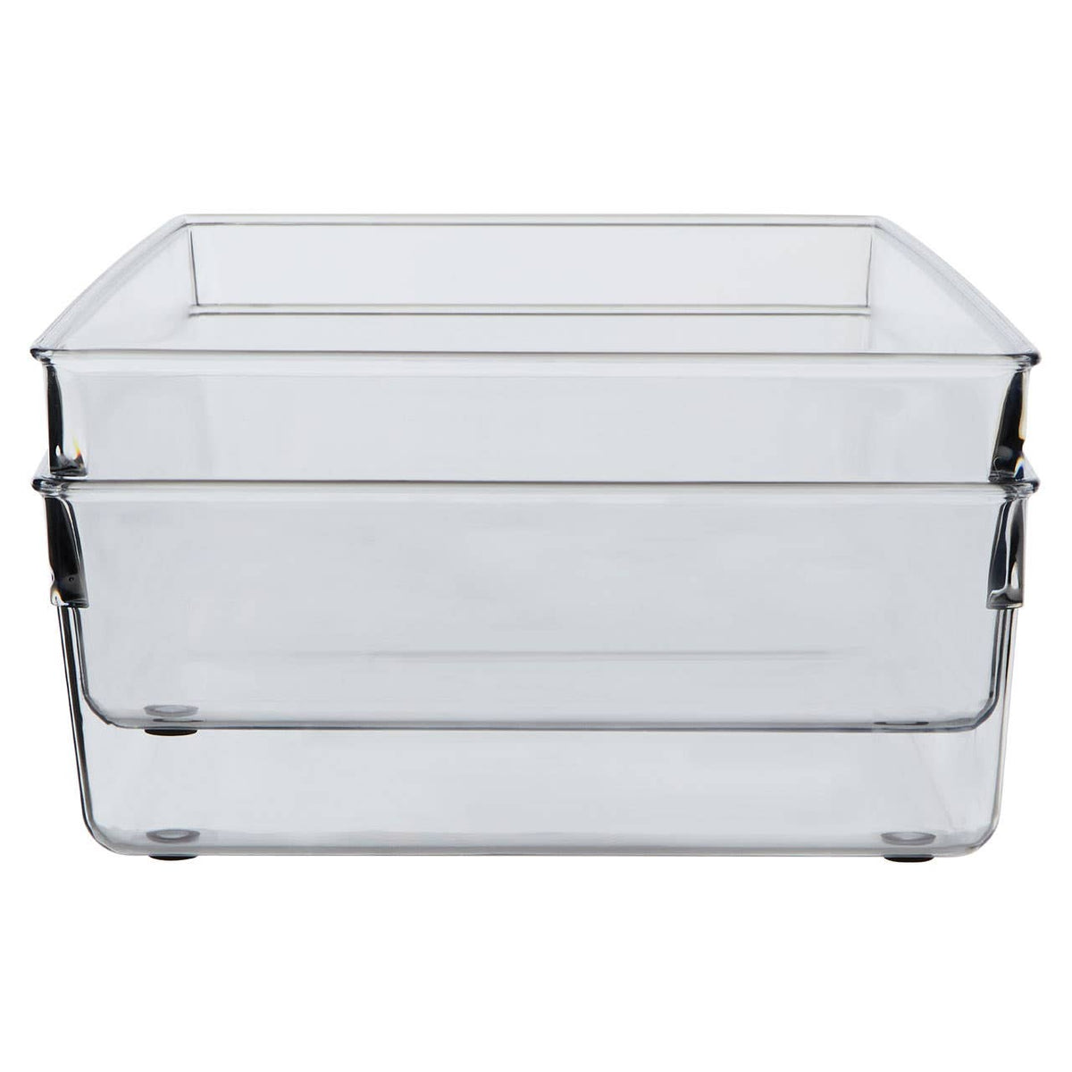 Romm Set Of Two Large Kitchen Organisers - Clear, 20cm wide