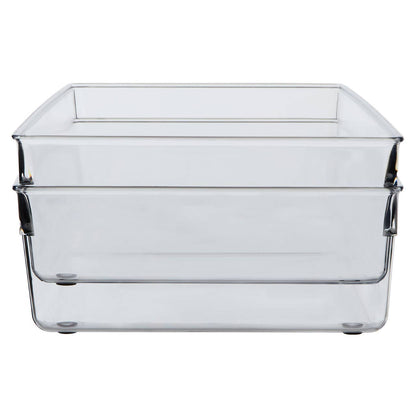 Romm Set Of Two Large Kitchen Organisers - Clear, 20cm wide