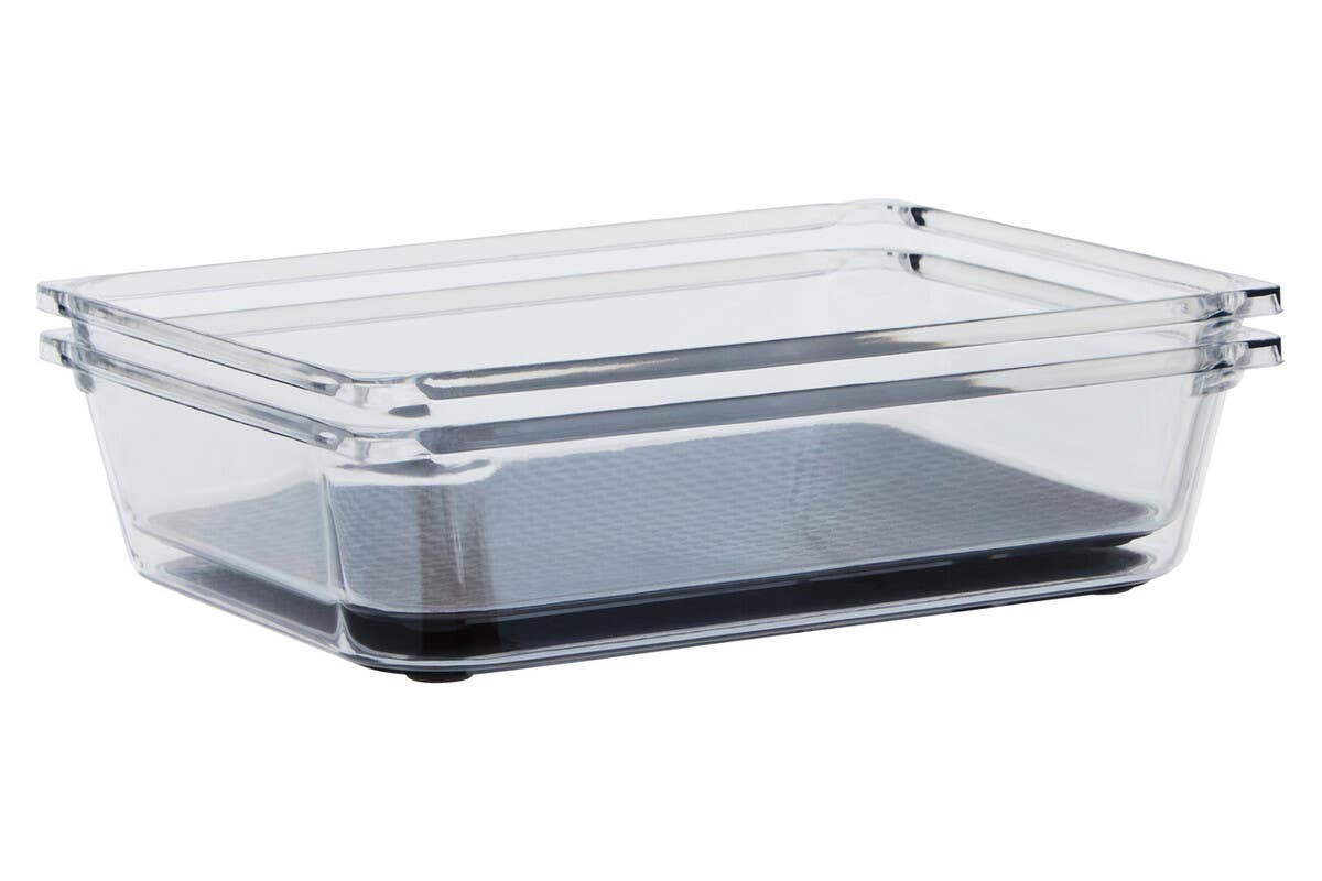 Romm Medium Set Of Two Kitchen Organisers With Rubber Insert