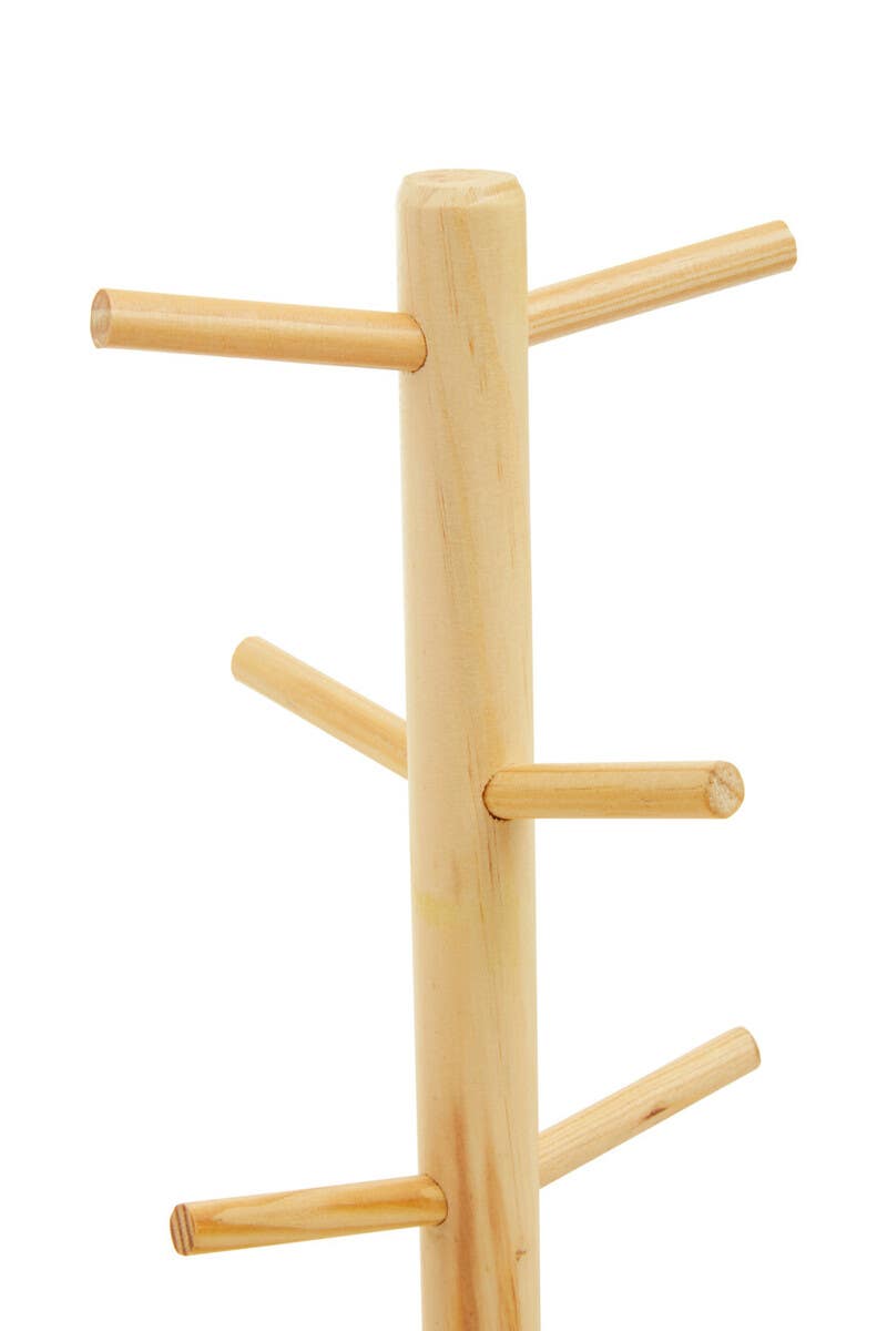 Nolan Pine Wood 6 Cup Mug Tree