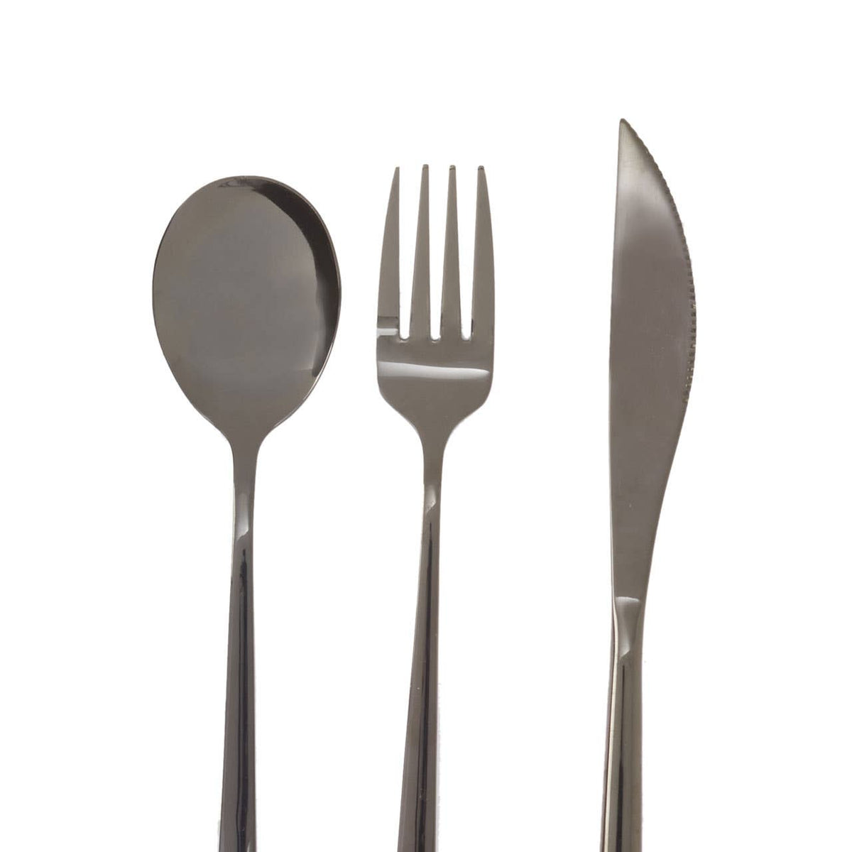 Mimo 3 Piece Black Travel Cutlery Set with Case
