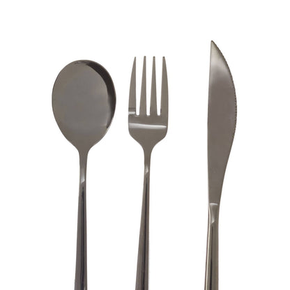 Mimo 3 Piece Black Travel Cutlery Set with Case