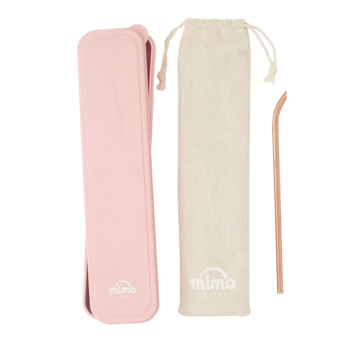 Mimo 6 Piece Rose Gold Travel Cutlery Set with Case
