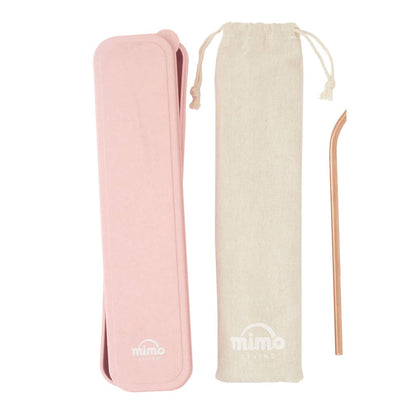 Mimo 6 Piece Rose Gold Travel Cutlery Set with Case
