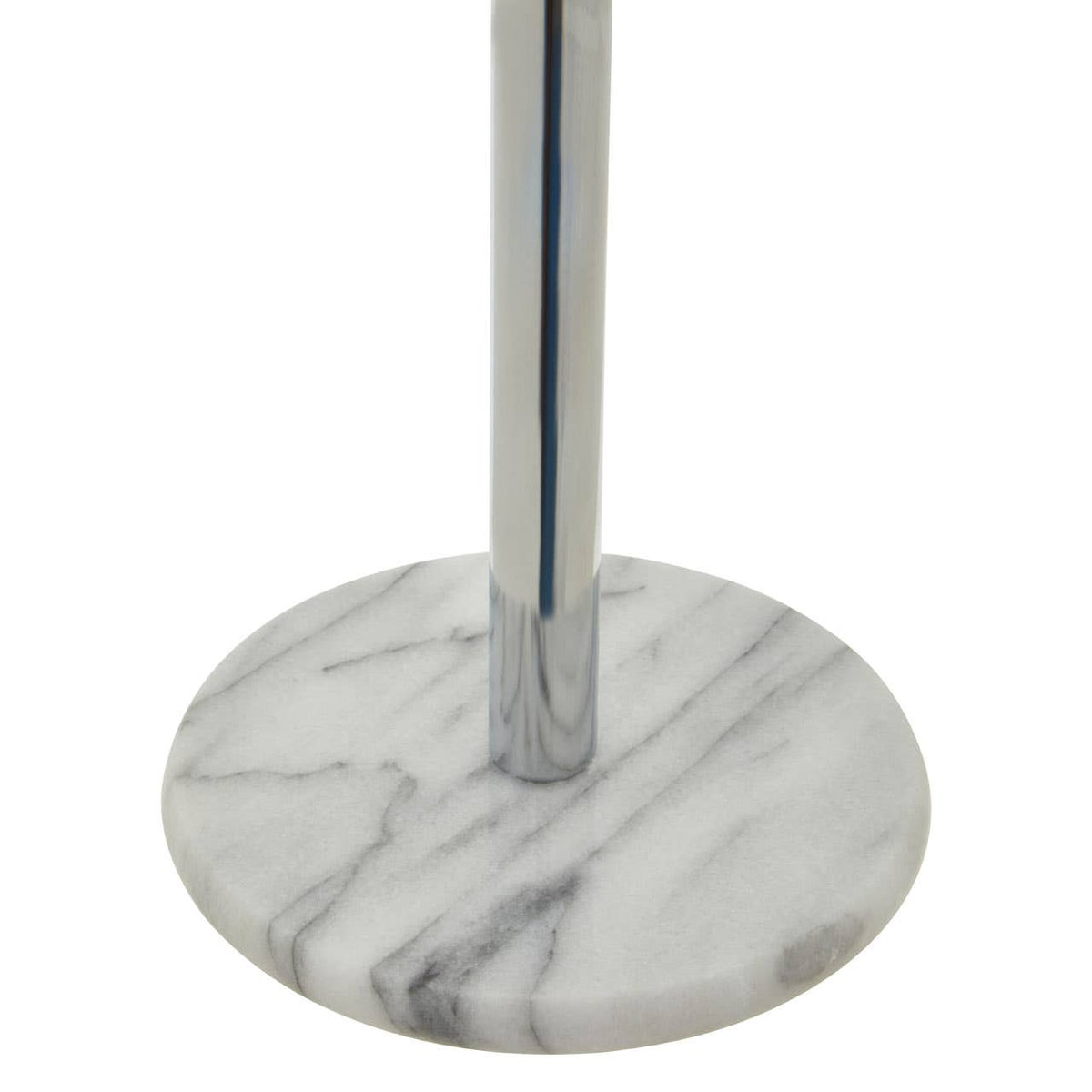 Delphine Chrome Kitchen Roll Holder with Marble Base