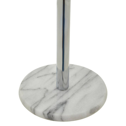 Delphine Chrome Kitchen Roll Holder with Marble Base