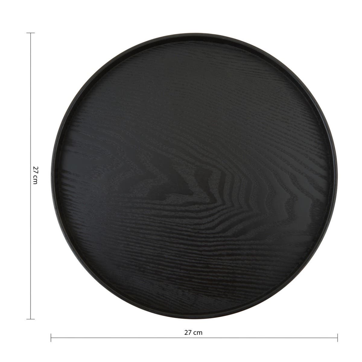 Bessan Medium Black Fir Wood Tray