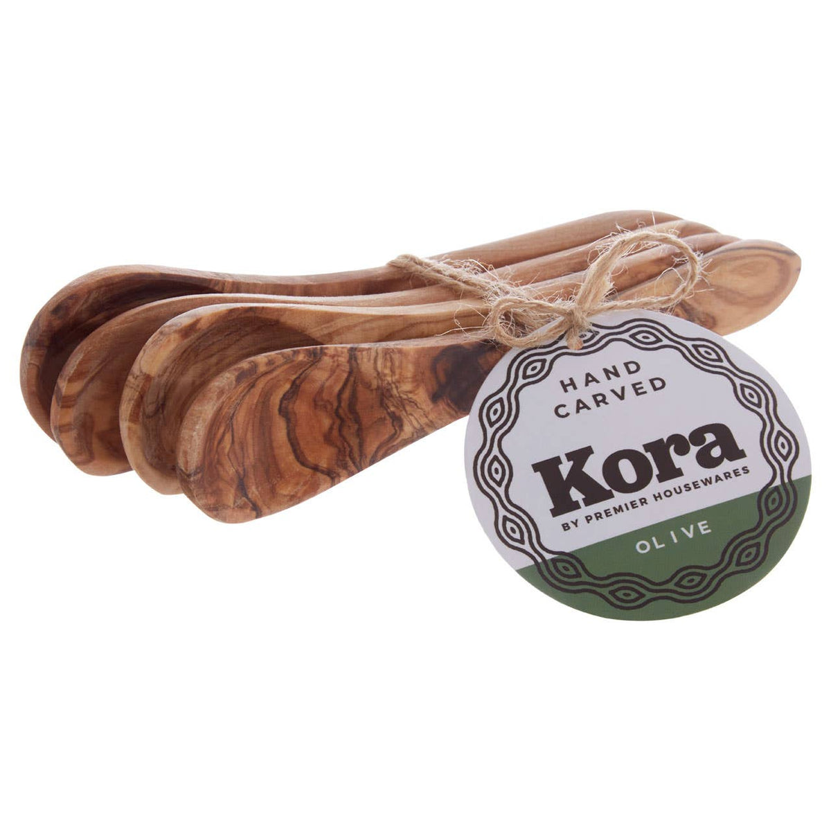 Kora Set Of 4 Small Olive Wood Spoons