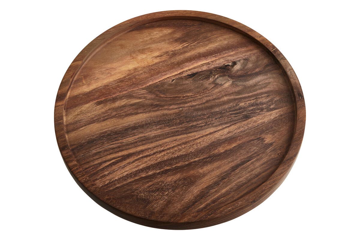Rosi Large Round Sheesham Wood Tray