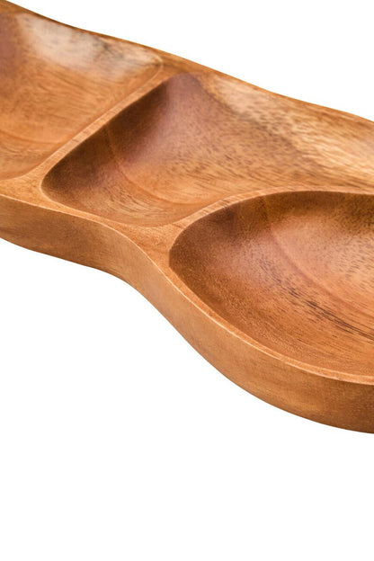 Kora Acacia Wood Five Section Antipasti Dish