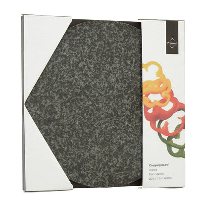Norse Granite Black Speckled Round Chopping and Serving Board