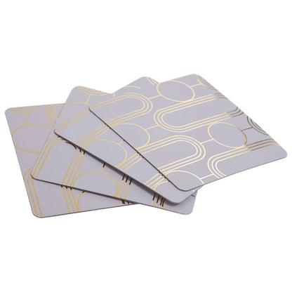 Frosted Deco Set of 4  Lilac Coasters