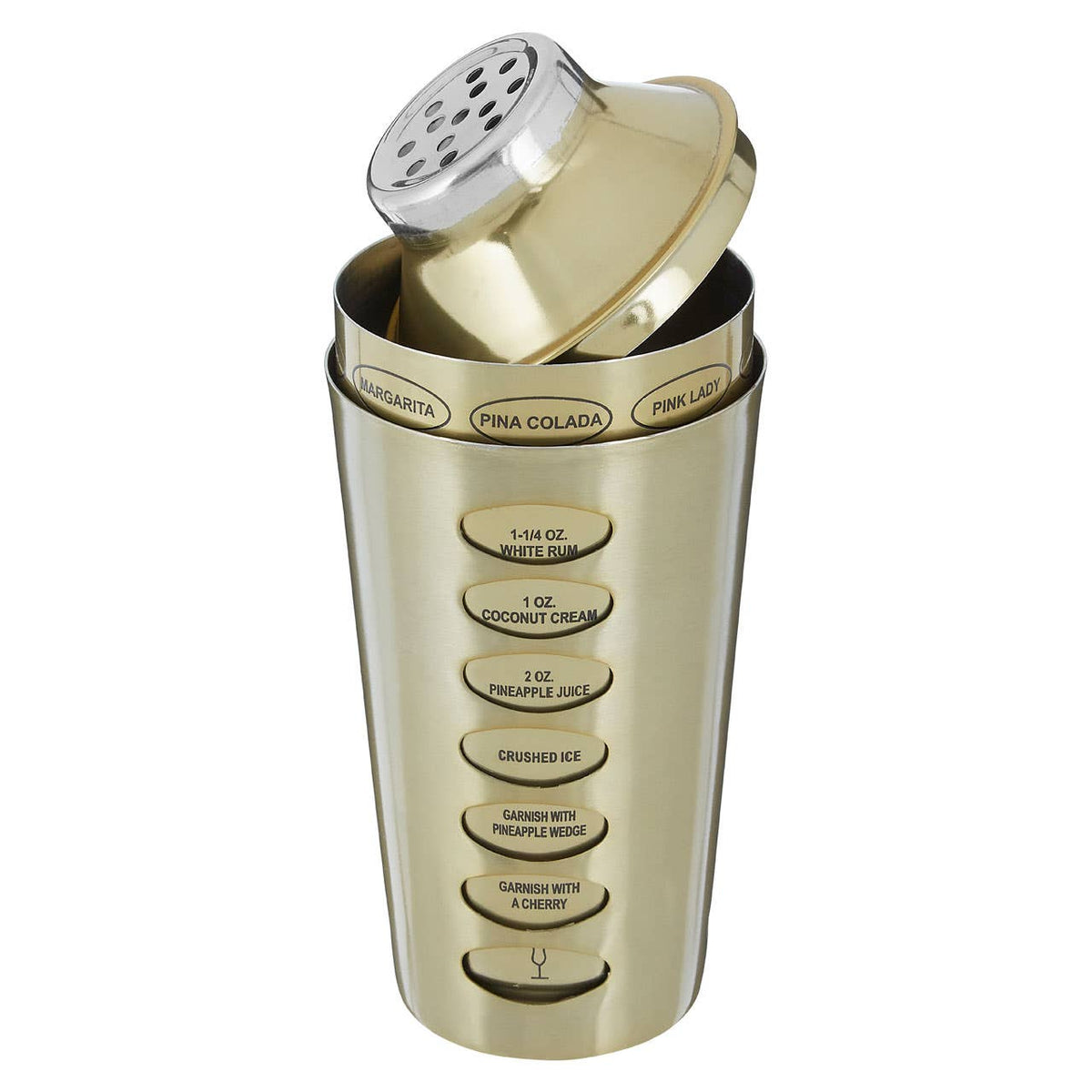 Recipe Brushed Brass Cocktail Shaker