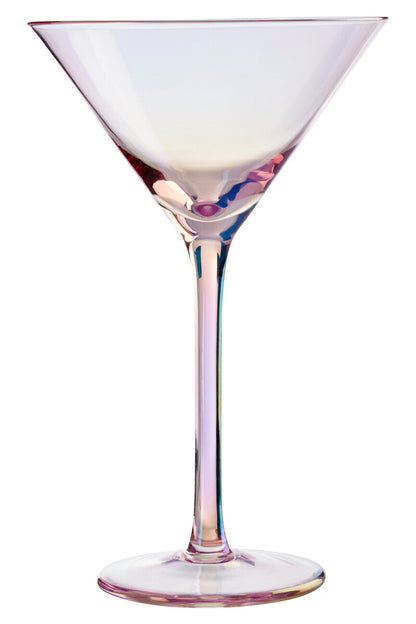 Frosted Deco Set of 2 Martini Glasses