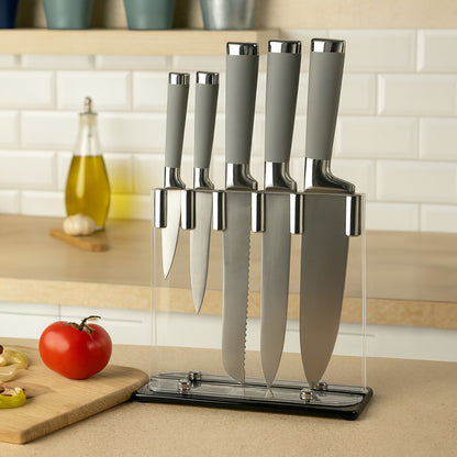 Corsico 5 Piece Knife Set With Acrylic Block