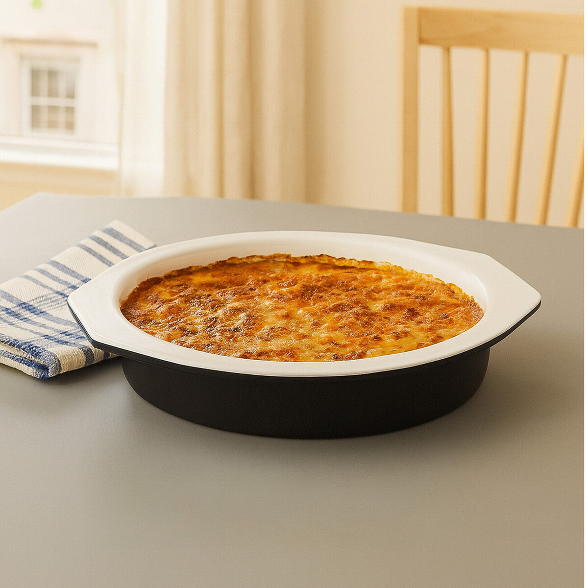 Ecocook Black Round 27cm Baking Dish with Handles