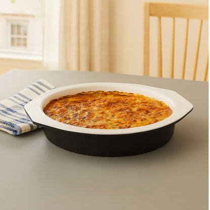 Ecocook Black Round 27cm Baking Dish with Handles