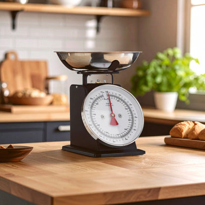 Olivier 5kg Matt Black Retro Kitchen Scale