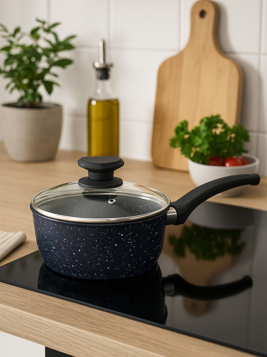 Stoneflam 18cm Saucepan With Glass Lid