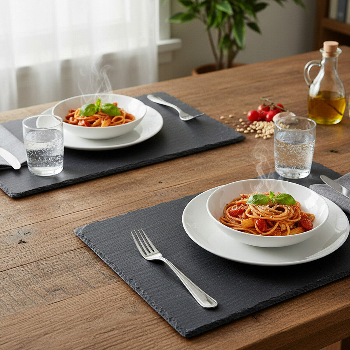 Preto Set Of Two Slate Rectangular Placemats