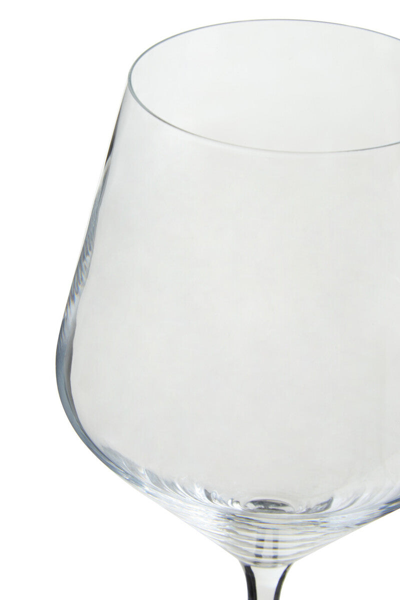 Ada Set Of 4 Crystal Burgundy Glasses