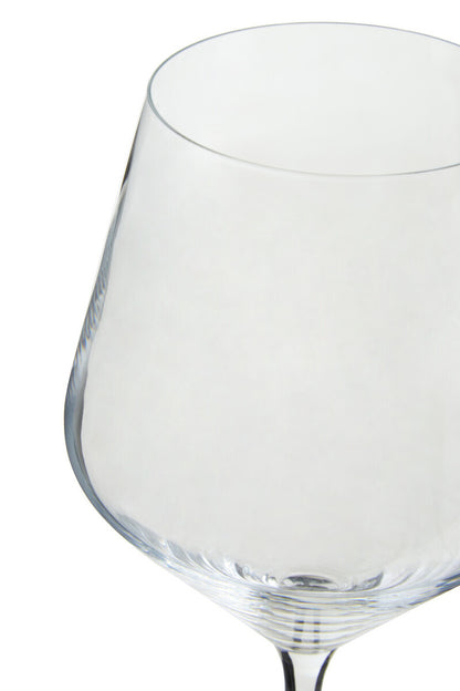 Ada Set Of 4 Crystal Burgundy Glasses