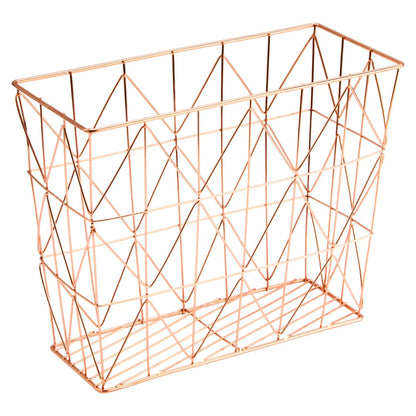 Vertex Copper Finish Cross Design Wire Basket
