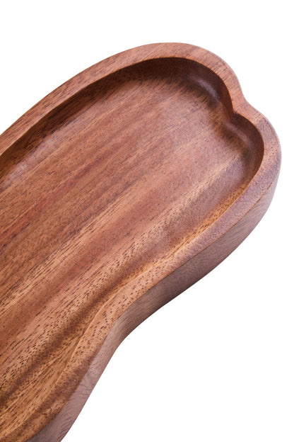 Kora Acacia Wood Medium Organic Shape Serving Plate and Tray