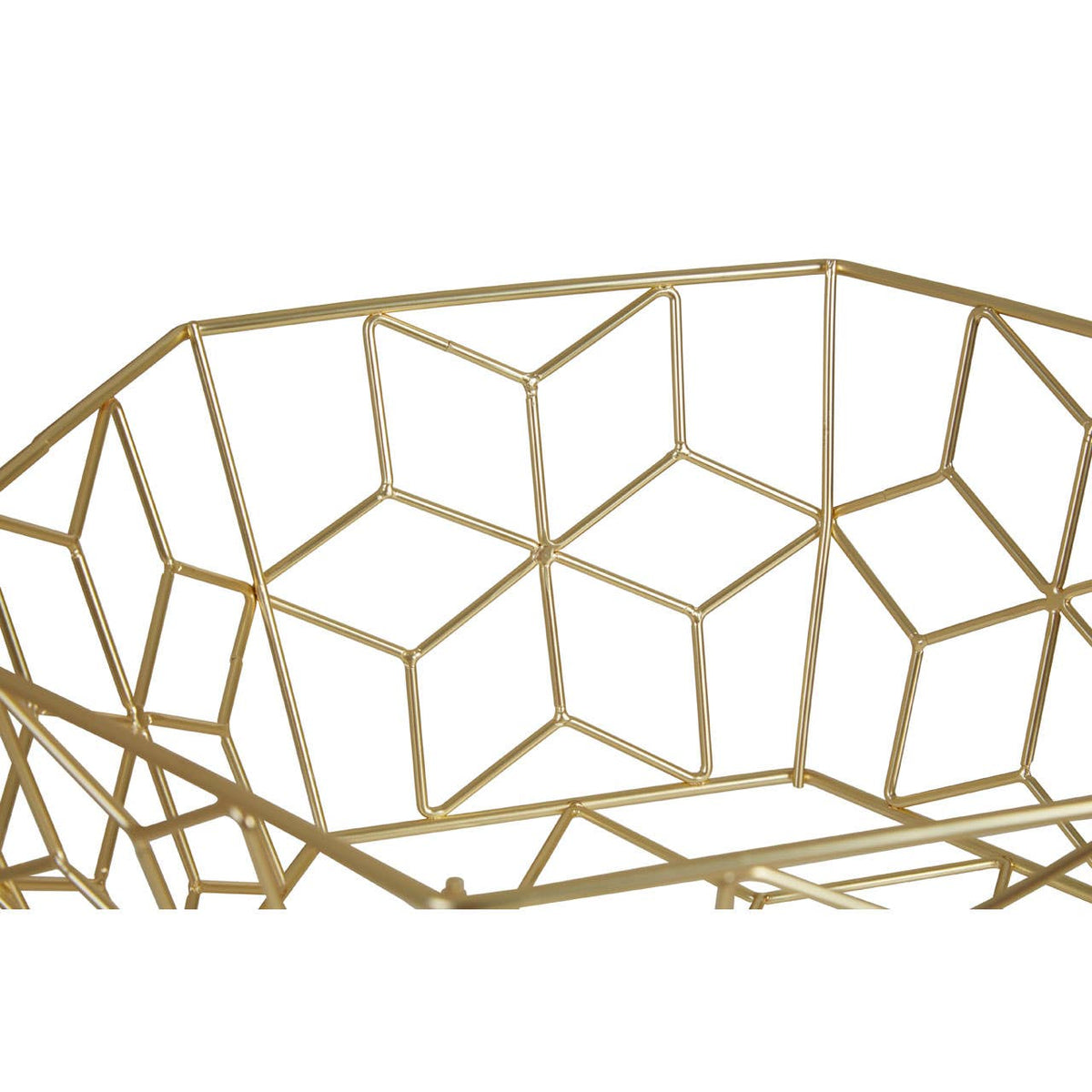 Vertex Contour Matte Gold Fruit Basket