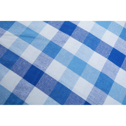 Thread and Loom Blue Check Tablecloth