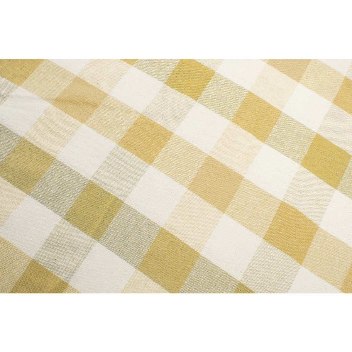 Thread and Loom Yellow Check Tablecloth