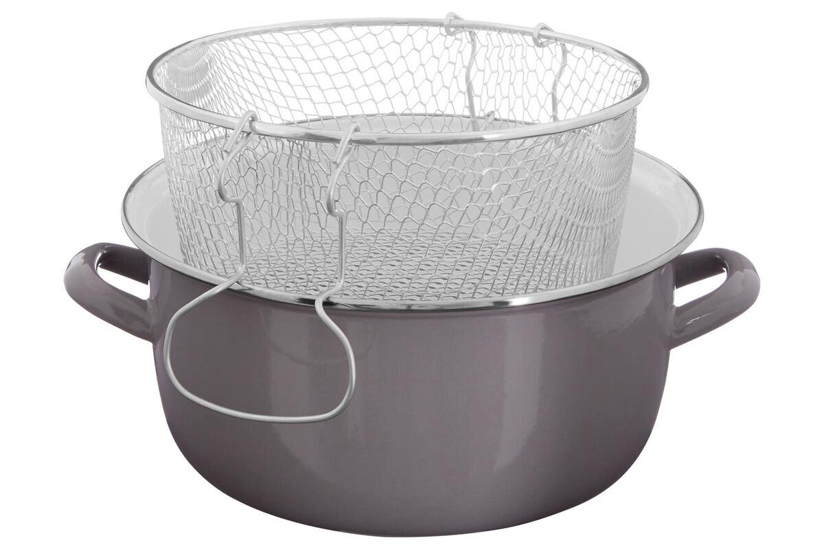 Telo Cool Grey Deep Fryer