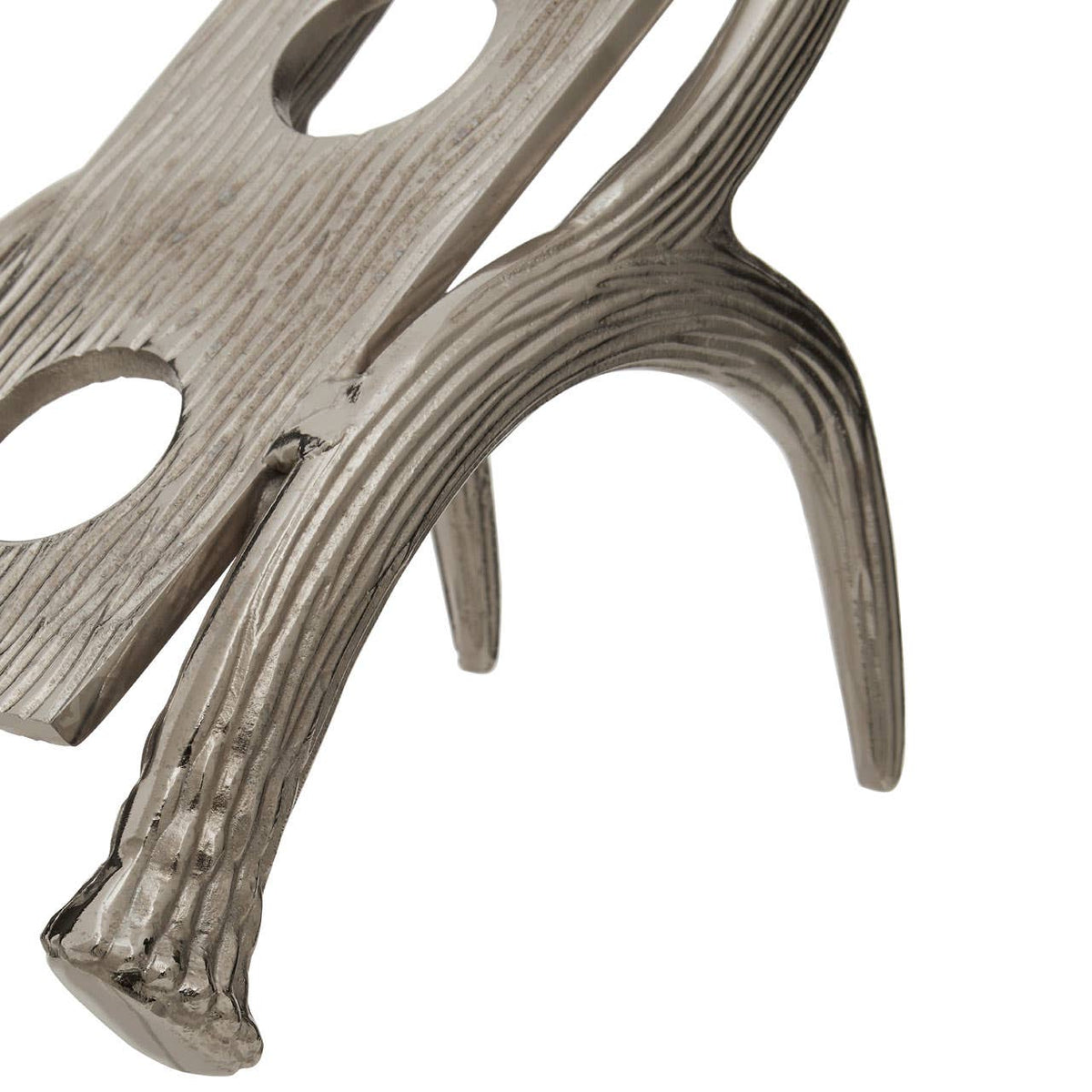 Antler Nickel Finish 3 Bottle Wine Rack