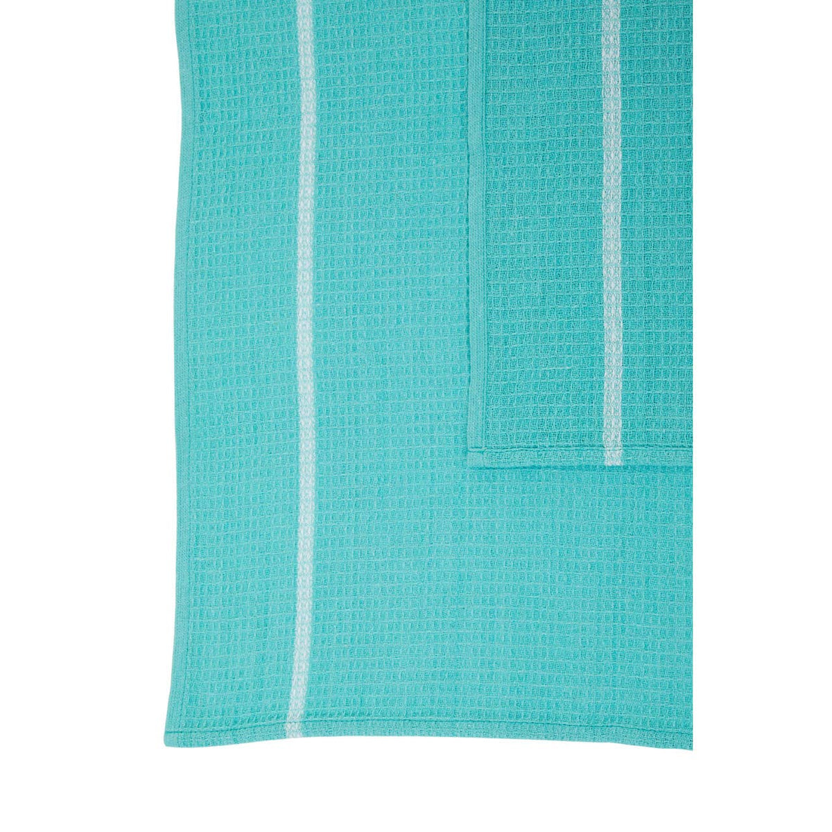 Doro Set Of 3 Green And White Waffle Tea Towels