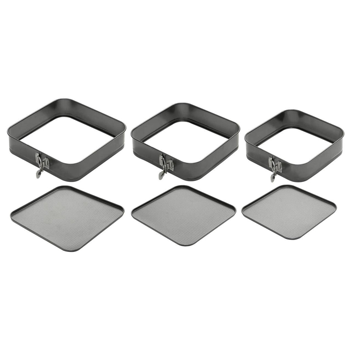 Mari Set Of 3 Spring Form Square Cake Tins