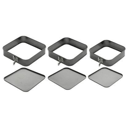 Mari Set Of 3 Spring Form Square Cake Tins