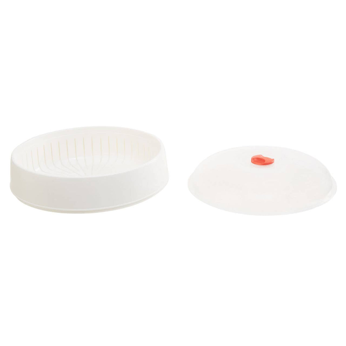 Ikoma White And Clear Microwave Steamer