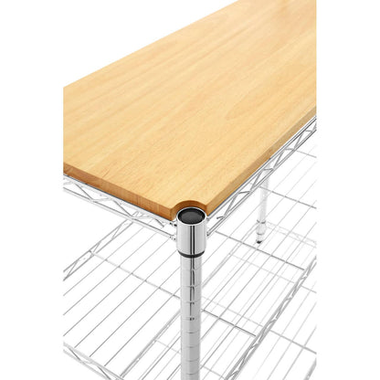 Frankfurt  4 Tier Shelf Unit with Hanging Rail