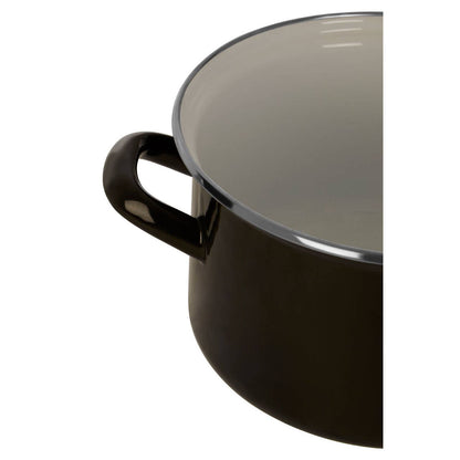 Porter Black Enamel 18cm Casserole Dish