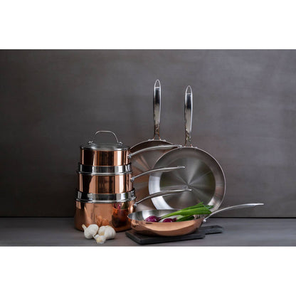 Minerva Copper Finish 20cm Saucepan with Lid