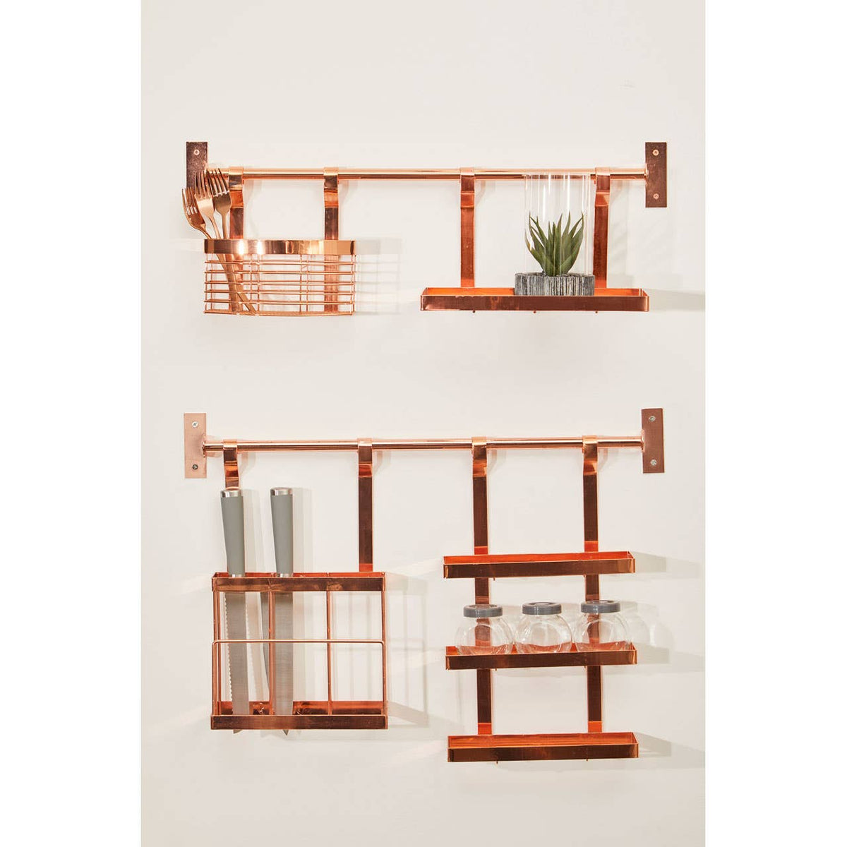Sorello Rose Gold Hanging Storage Basket