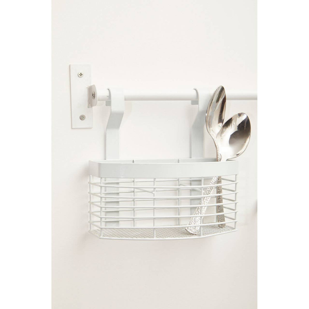 Sorello White Iron Hanging Storage Basket