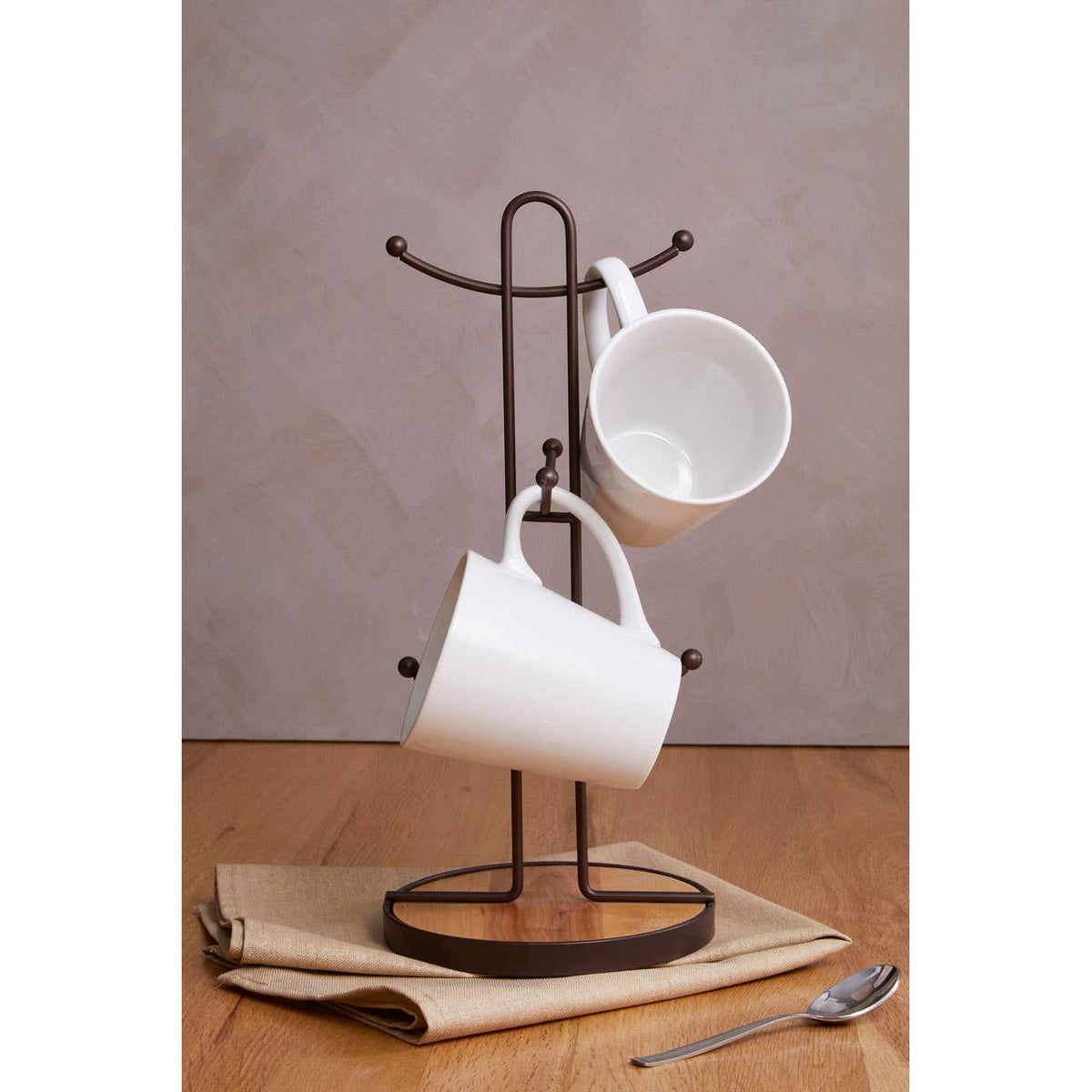 Vertex Bronze Powder Coated 6 Mug Tree