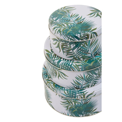 Winter Palm Cake Storage Tins Set of 3