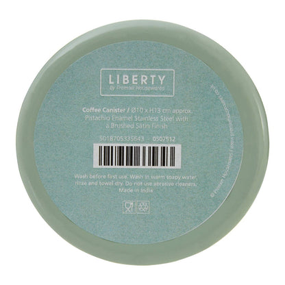 Liberty Sage Green Enamel Coffee Canister